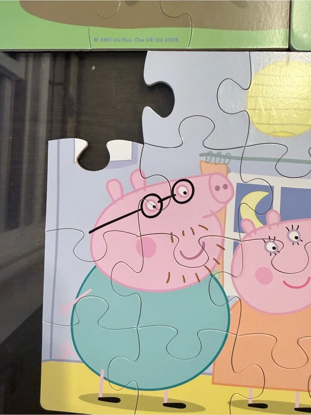 7- Peppa Pig Puzzle Set - Pink, Green, Blue Scenes numbered for easy making!